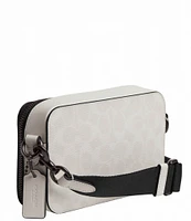 COACH Charter Signature Coated Canvas/Refined Calfskin Leather Slim Crossbody Bag