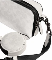 COACH Charter Signature Coated Canvas/Refined Calfskin Leather Slim Crossbody Bag