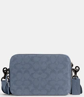 COACH Charter Signature Jacquard/Refined Calfskin Leather Crossbody Bag