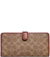 COACH Coated Signature Canvas Skinny Wallet