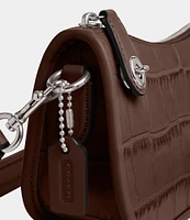 COACH Swinger 20 Crocodile Embossed Shoulder Bag