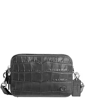 COACH Crocodile-Embossed Charter Crossbody 19 Bag