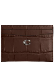 COACH Crocodile Embossed Essential Card Case