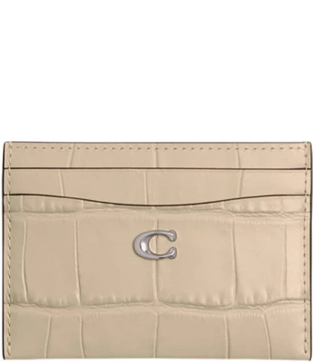 COACH Crocodile Embossed Essential Card Case