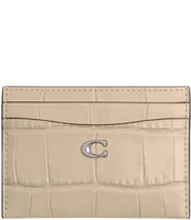 COACH Crocodile Embossed Essential Card Case