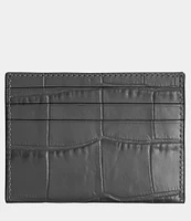 COACH Crocodile-Embossed Flat Card Case