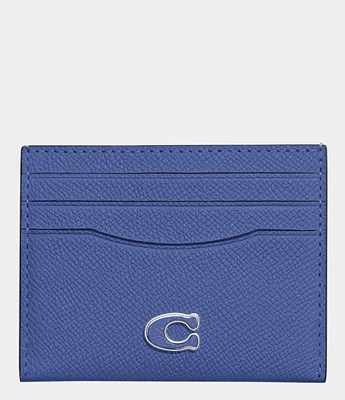 COACH Crossgrain Leather Flat Card Case