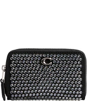 COACH Crystal Essential Small Zip Around Card Case