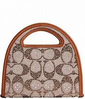 COACH Crystal Signature Top Handle Card Case Crossbody Bag