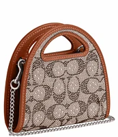 COACH Crystal Signature Top Handle Card Case Crossbody Bag