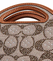 COACH Crystal Signature Top Handle Card Case Crossbody Bag