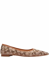 COACH Daphne Crystal Signature Jacquard Flats