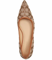 COACH Daphne Crystal Signature Jacquard Flats