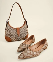 COACH Daphne Crystal Signature Jacquard Flats