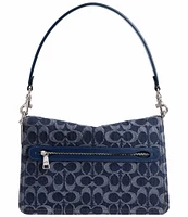 COACH Tabby Denim Logo Chain Shoulder Bag