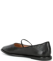 COACH Emilia Leather Square Toe Mary Jane Flats