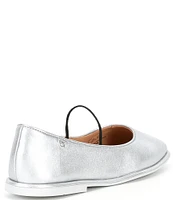 COACH Emilia Metallic Leather Square Toe Mary Jane Flats