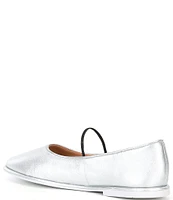 COACH Emilia Metallic Leather Square Toe Mary Jane Flats