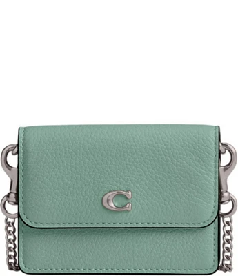 COACH Essential Half Flap Silver Hardware Card Case