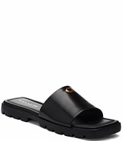 COACH Florence Leather Slide Sandals