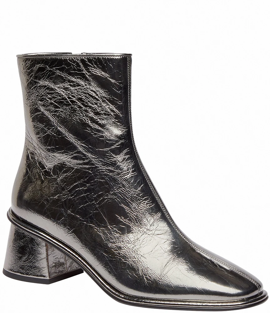 COACH Gigi Crinkle Metallic Leather Booties