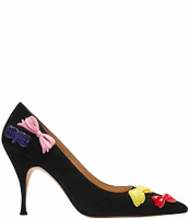 COACH Giovanna Runway Suede Bow Detail Pumps