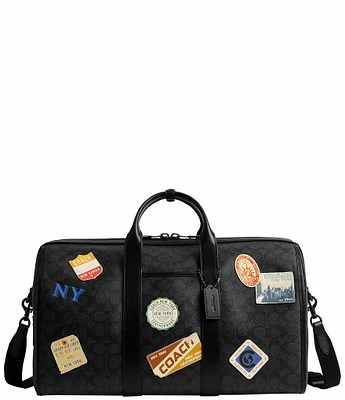 COACH Gotham 45 Signature Canvas Patches Duffle Bag