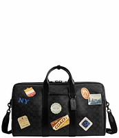 COACH Gotham 45 Signature Canvas Patches Duffle Bag