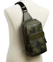 COACH Gotham Pack Signature Camo Print Sling Backpack