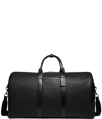 COACH Gotham Pebble Leather And Refined Calfskin Leather Duffel Bag