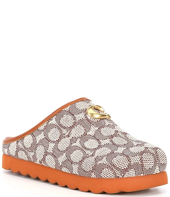 COACH Hadley Signature Jacquard Clogs