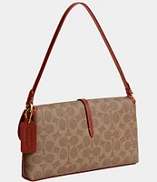 COACH Hamptons Signature Logo Shoulder Bag