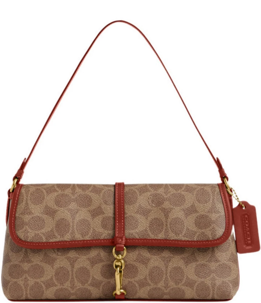 COACH Hamptons Signature Logo Shoulder Bag