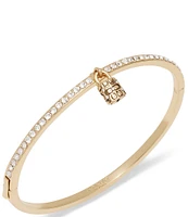 COACH Iconic Crystal Padlock Tennis Bangle Bracelet