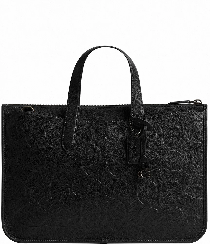 COACH Isaac Signature Leather Maxi Tote Bag