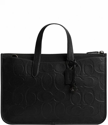 COACH Isaac Signature Leather Maxi Tote Bag