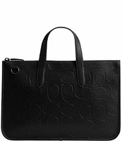 COACH Isaac Signature Leather Maxi Tote Bag