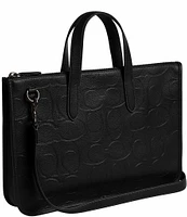 COACH Isaac Signature Leather Maxi Tote Bag