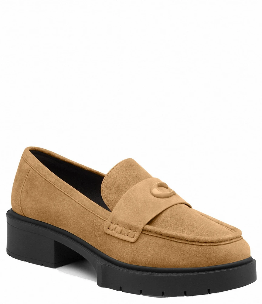 COACH Leah Suede Chunky Loafers