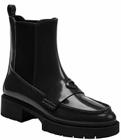 COACH Louisa Leather Chelsea Booties