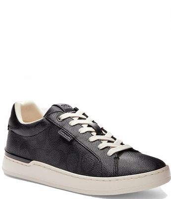 COACH Lowline C Logo Print Canvas Sneakers