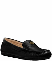 COACH Marley Leather Logo Slip-On Driver Loafers