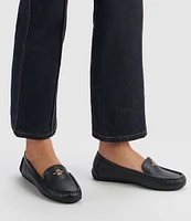 COACH Marley Leather Logo Slip-On Driver Loafers