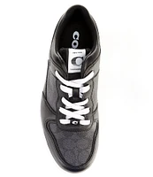 COACH Men's C201 Signature Coated Canvas Leather Sneakers