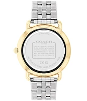 COACH Men's Elliot Quartz Analog Two Tone Stainless Steel Bracelet Watch