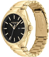 COACH Men's Jackson Quartz Analog Gold Tone Stainless Steel Bracelet Watch