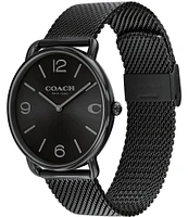 COACH Men's Solid Elliot 41mm Quartz Analog Mesh Bracelet Watch