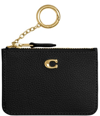 COACH Pebbled Leather Mini Skinny ID Case