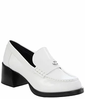 COACH Natalie Leather Loafer Pumps