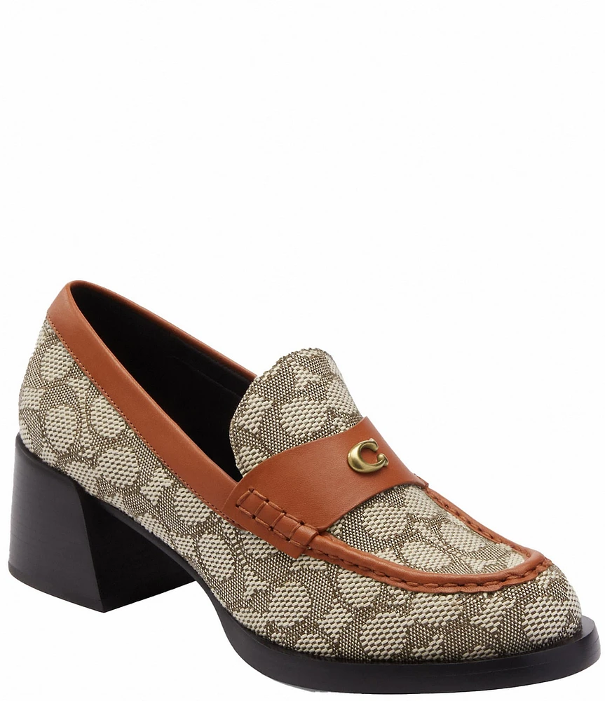 COACH Natalie Signature Jacquard Loafer Pumps